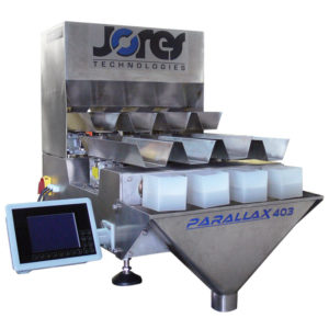 Dosificador por peso lineal de cuatro cabezales de sobremesa 2g - 100g - Modelo: PARALLAX-403